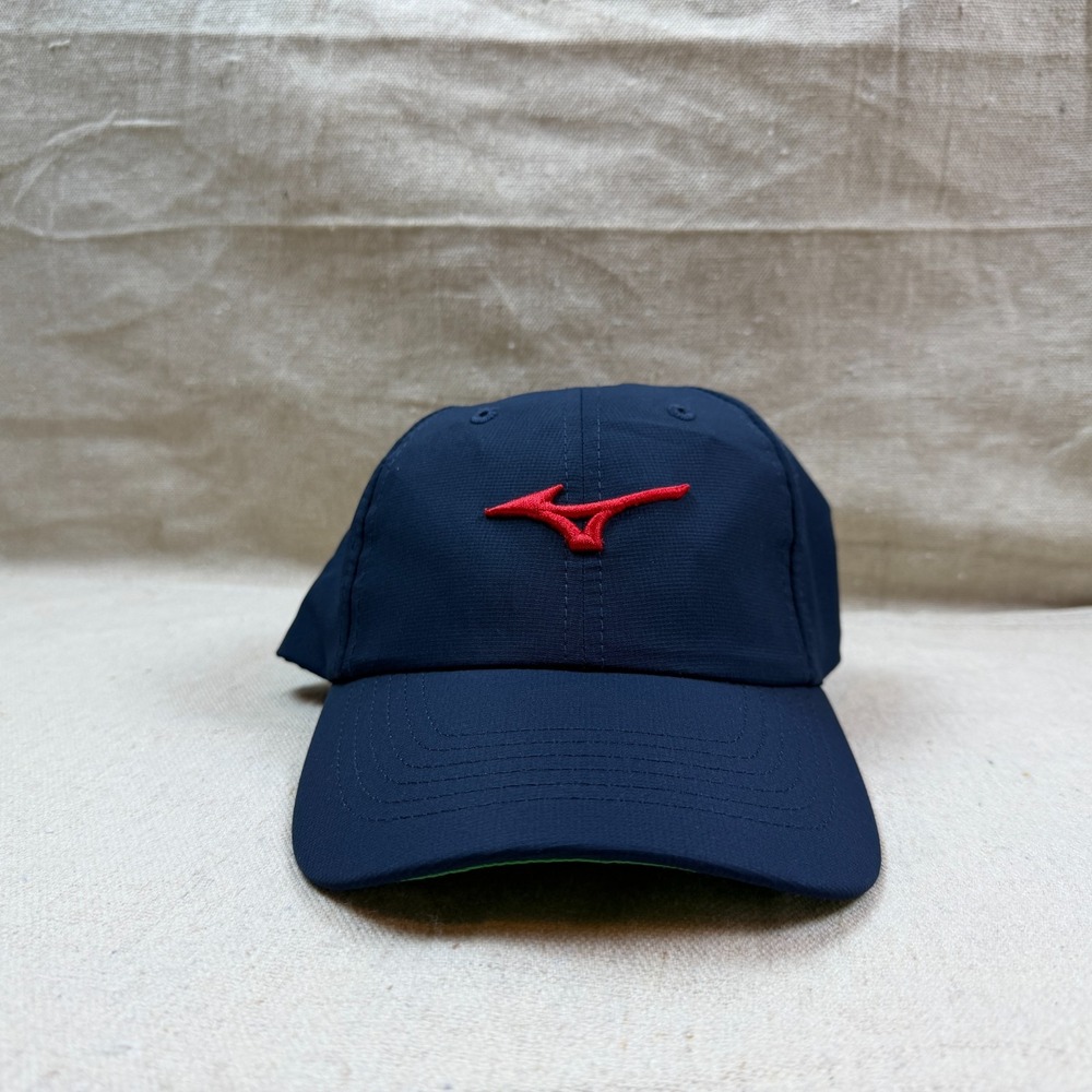 Mizuno Golf Hat Baseball Cap Blue Adjustable Hook & Loop Fastener Back